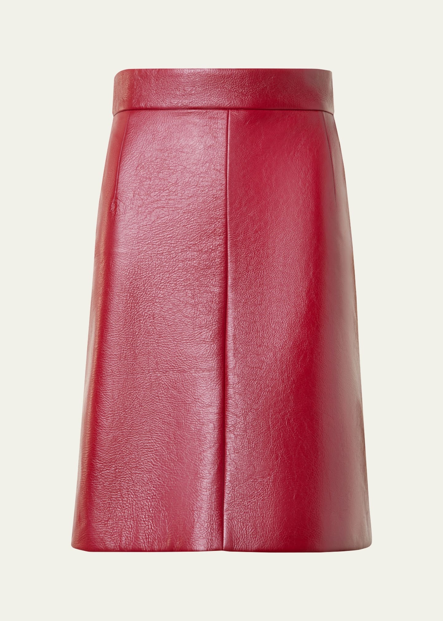 Lacquered Leather Short Skirt - 1