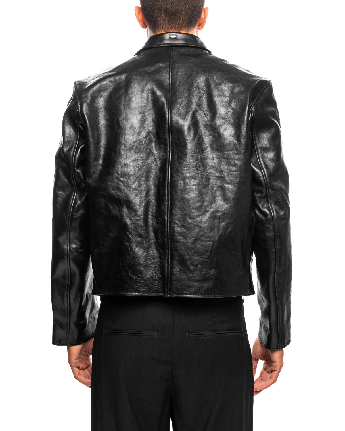 新品正規品 Our Legacy mini jacket 46 Our Legacy - Mini Jacket Top Dyed Black Leather