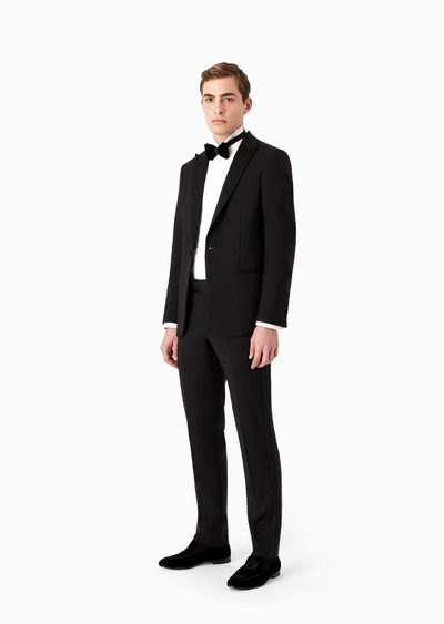 GIORGIO ARMANI Icon tuxedo shirt in cotton poplin outlook