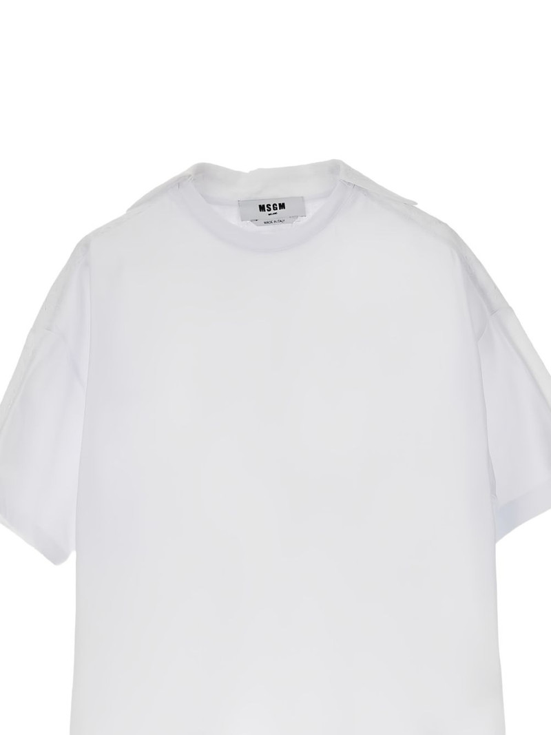 MSGM mesh panel T-shirt outlook