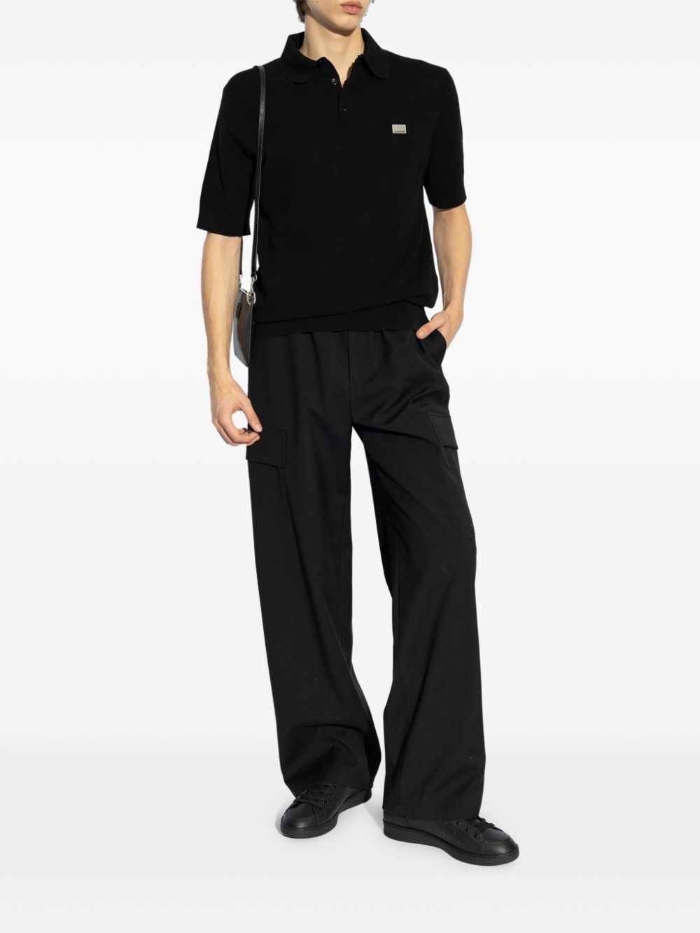 logo-plaque cargo trousers - 2