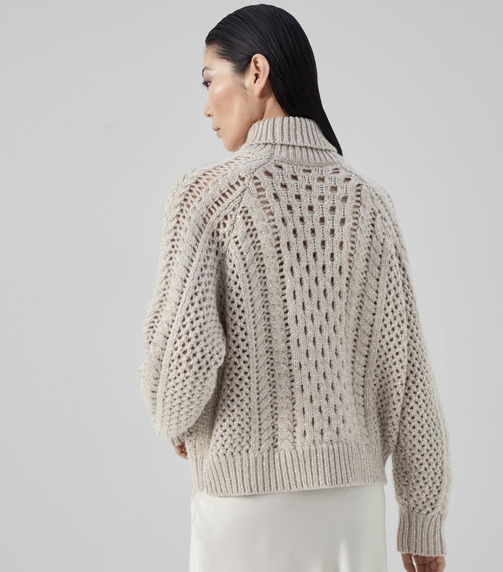 BRUNELLO CUCINELLI: cashmere sweater with Dazzling Irish Cables