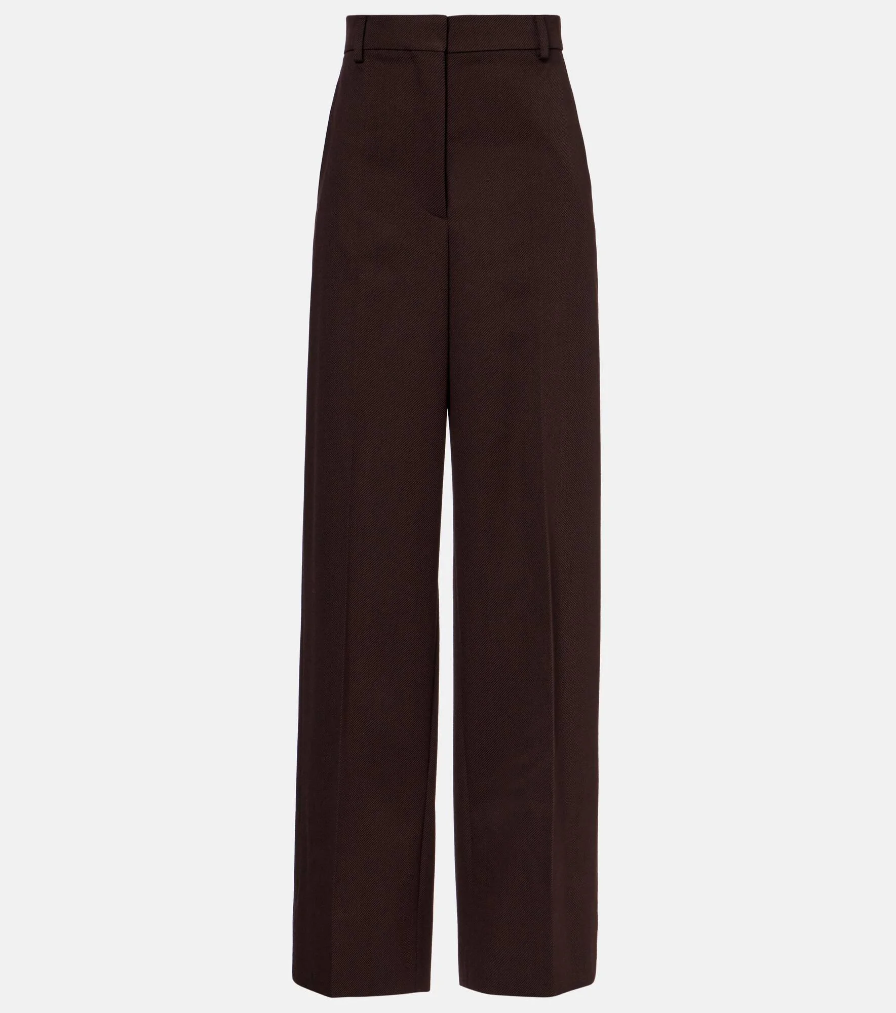 High-rise wool wide-leg pants - 1