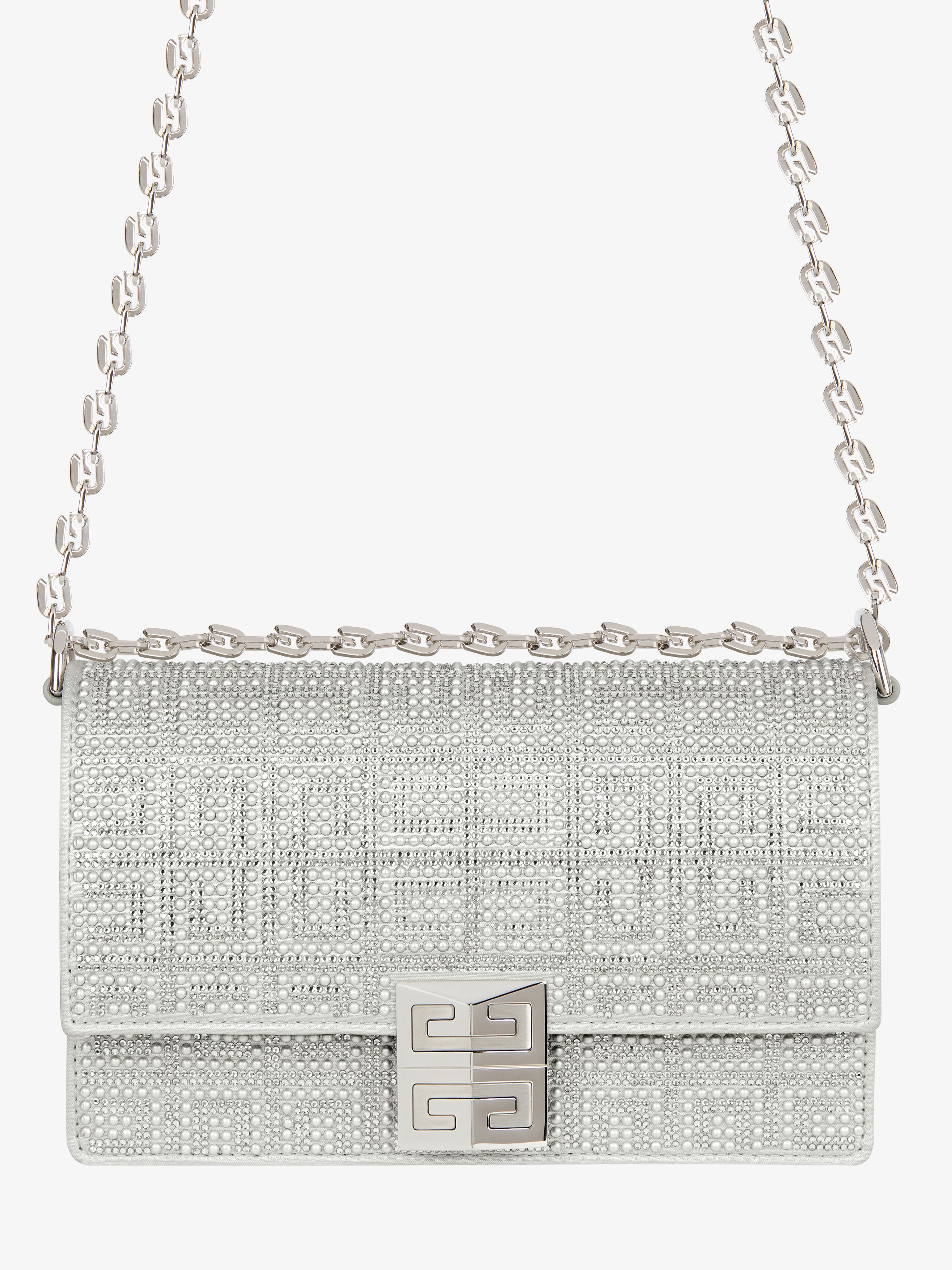 SMALL 4G BAG IN SATIN WITH 4G STUDS AND STRASS - 7