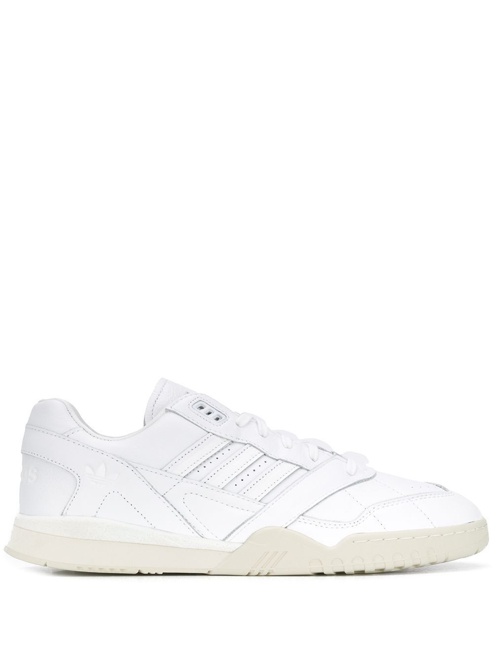 white AR leather low top sneakers - 1