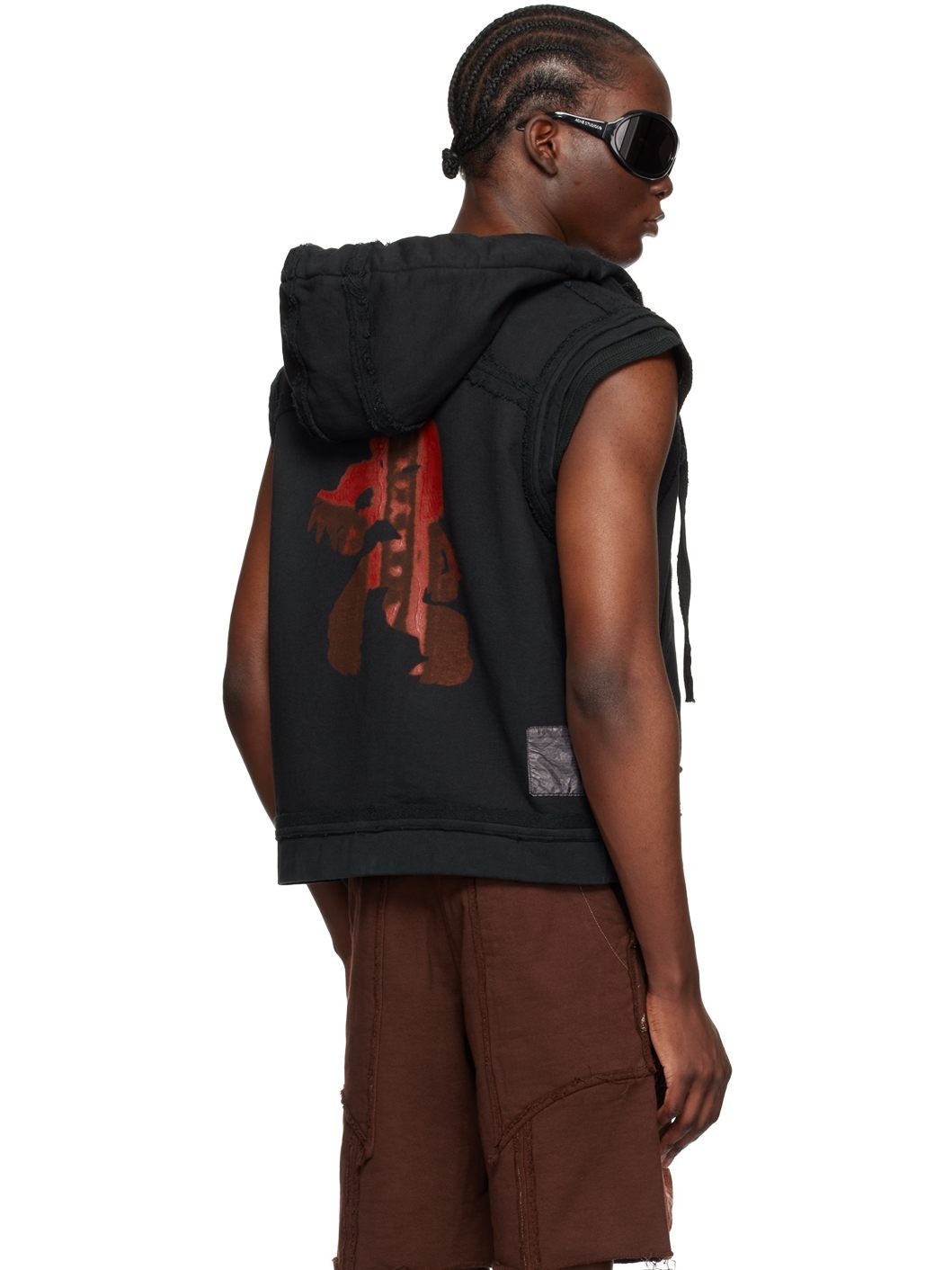 SSENSE Exclusive Black Ralien Sleeveless Hoodie - 3