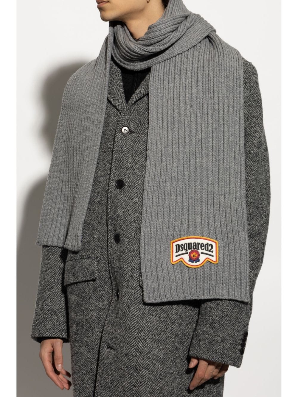 logo patch scarf - 2