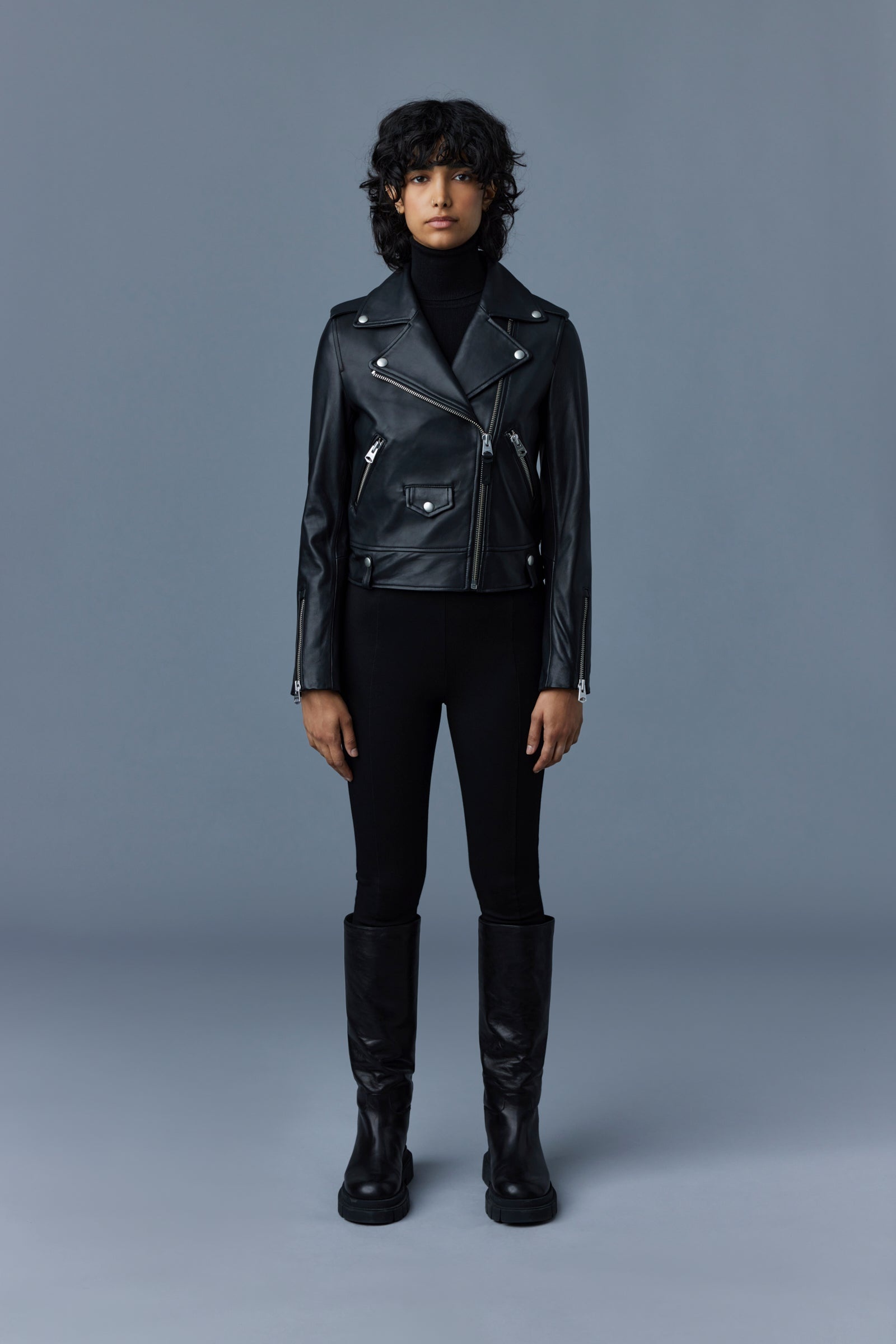 BAYA (R) Leather biker jacket - 3