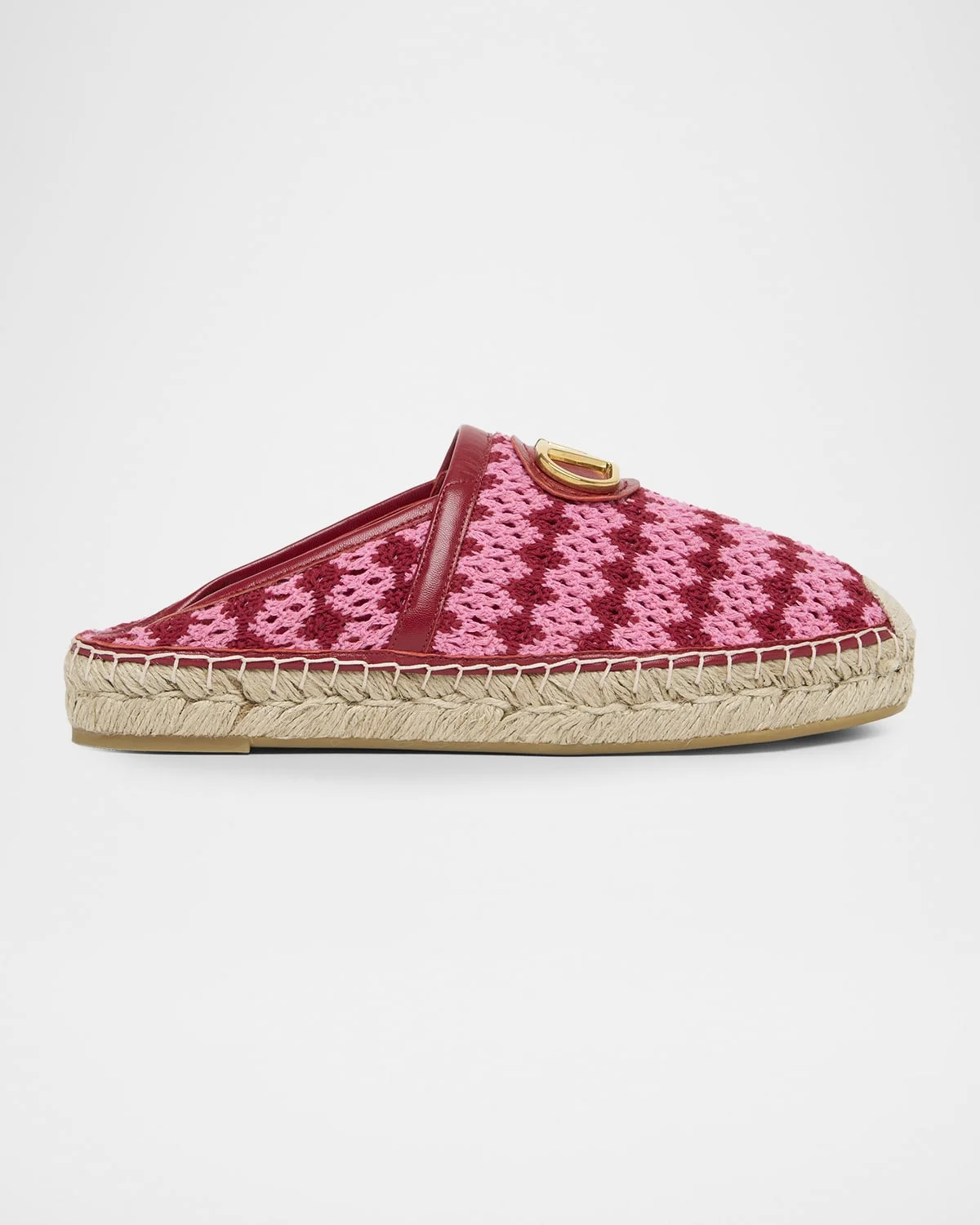 VLogo Signature Crochet Espadrille Mules - 1