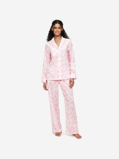 Derek Rose Women's Pyjamas Nelson 89 Cotton Batiste Pink outlook