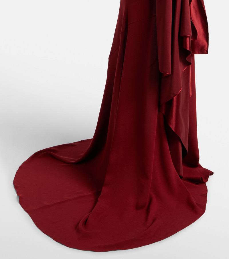 Draped silk corset gown 5