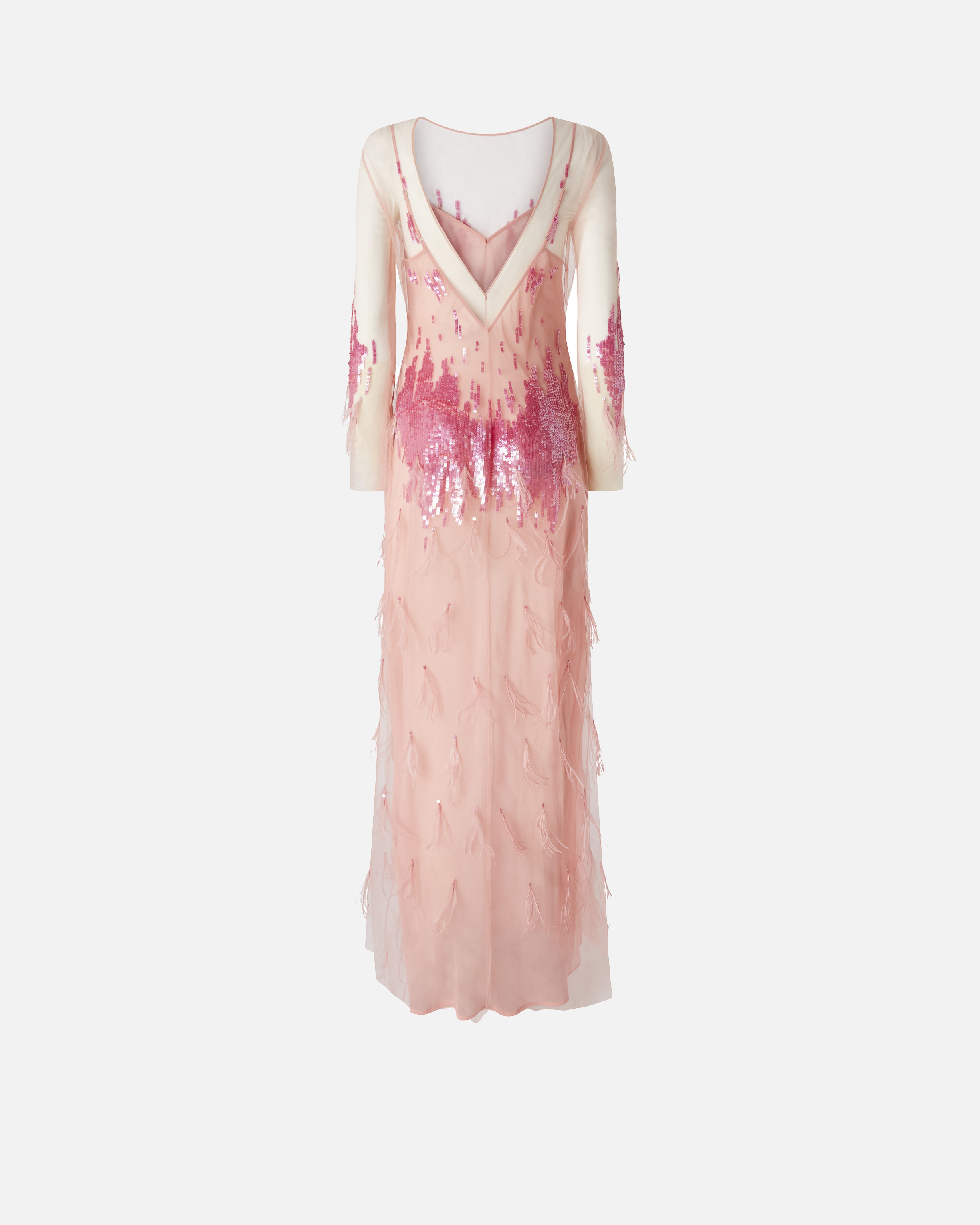 DRESS WITH SEQUINS AND FEATHERS - 2