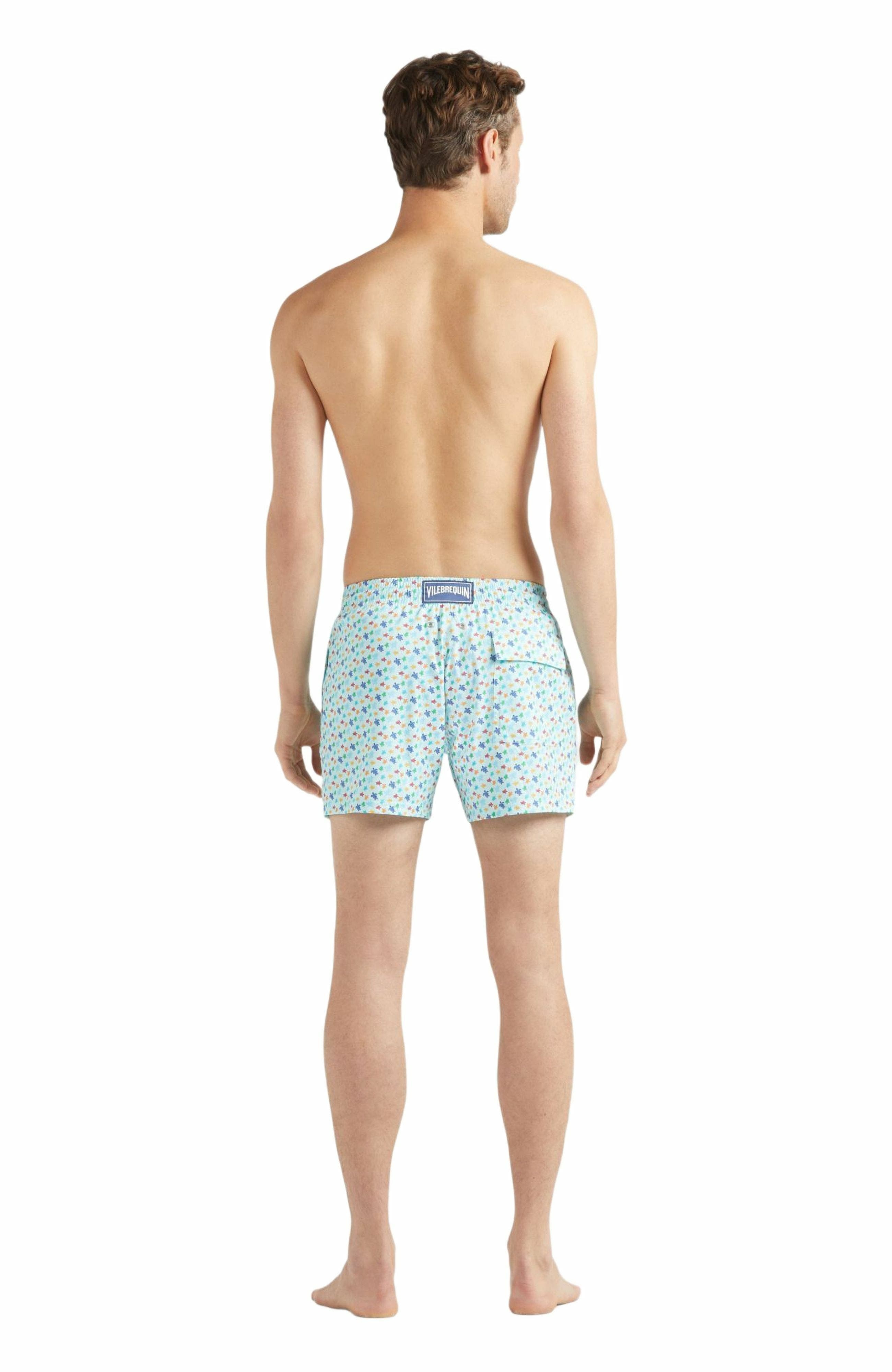 Vilebrequin Men's Micro Ronde Des Tortues Rainbow Stretch Short Swim Shorts in Pacific at Nordstrom - 4