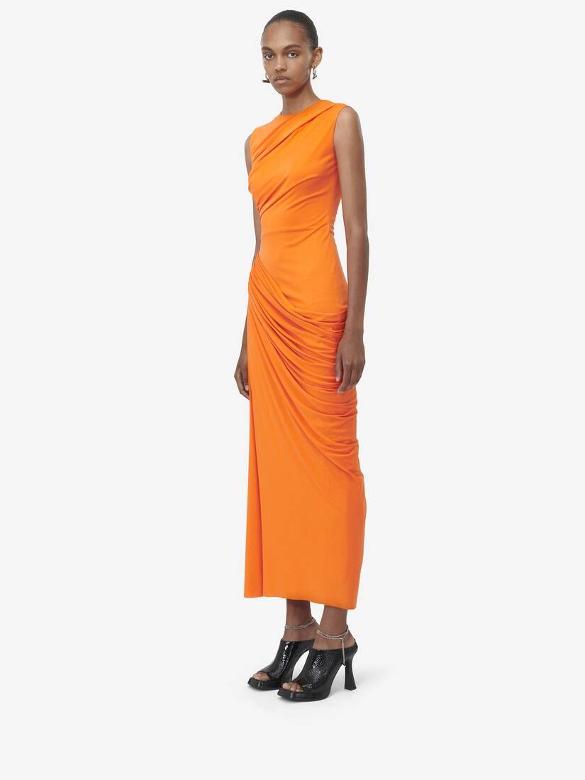 Asymmetric Gathered Dress - 4