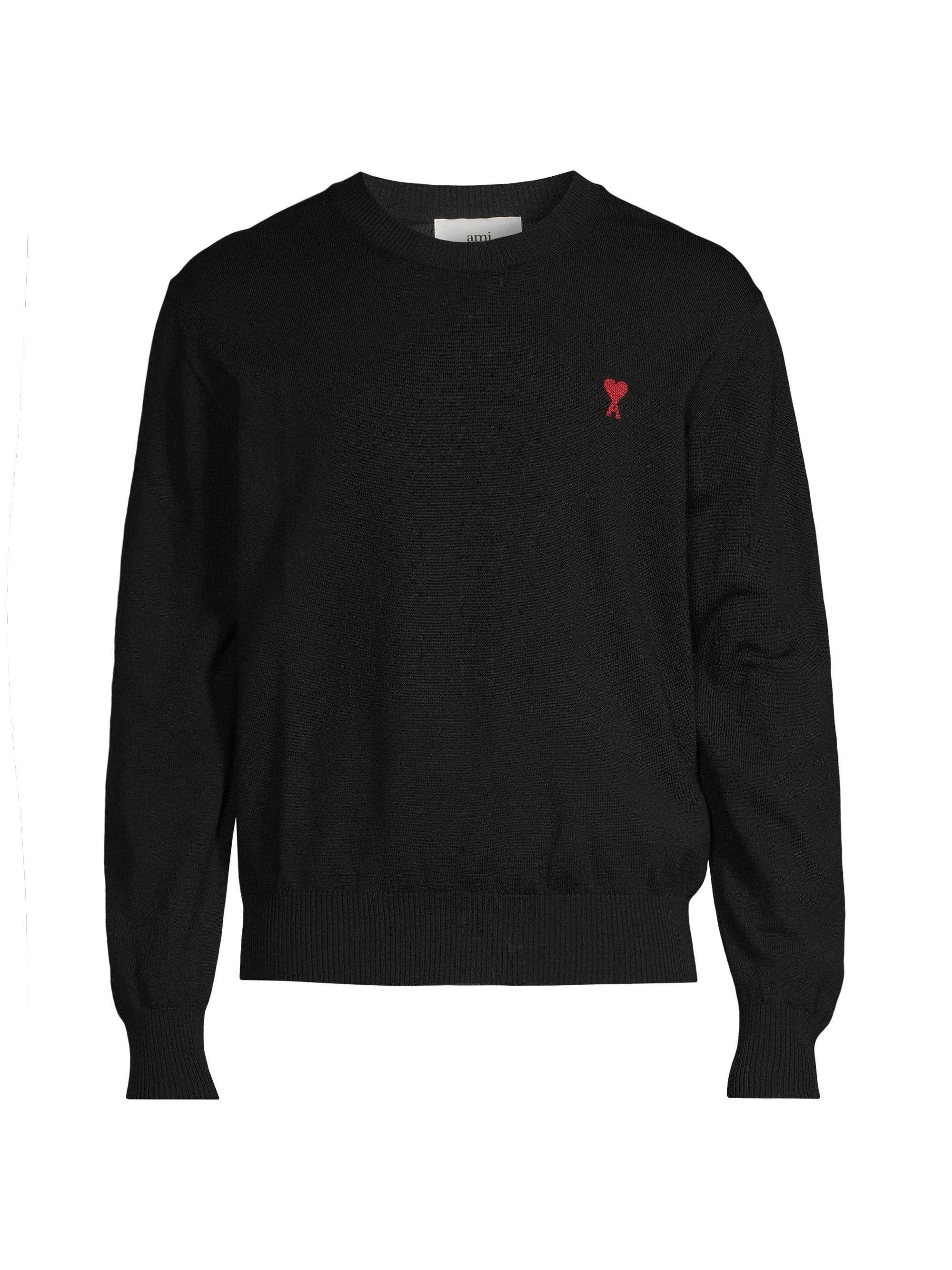 Men's Logo Wool Sweater - Black - 1