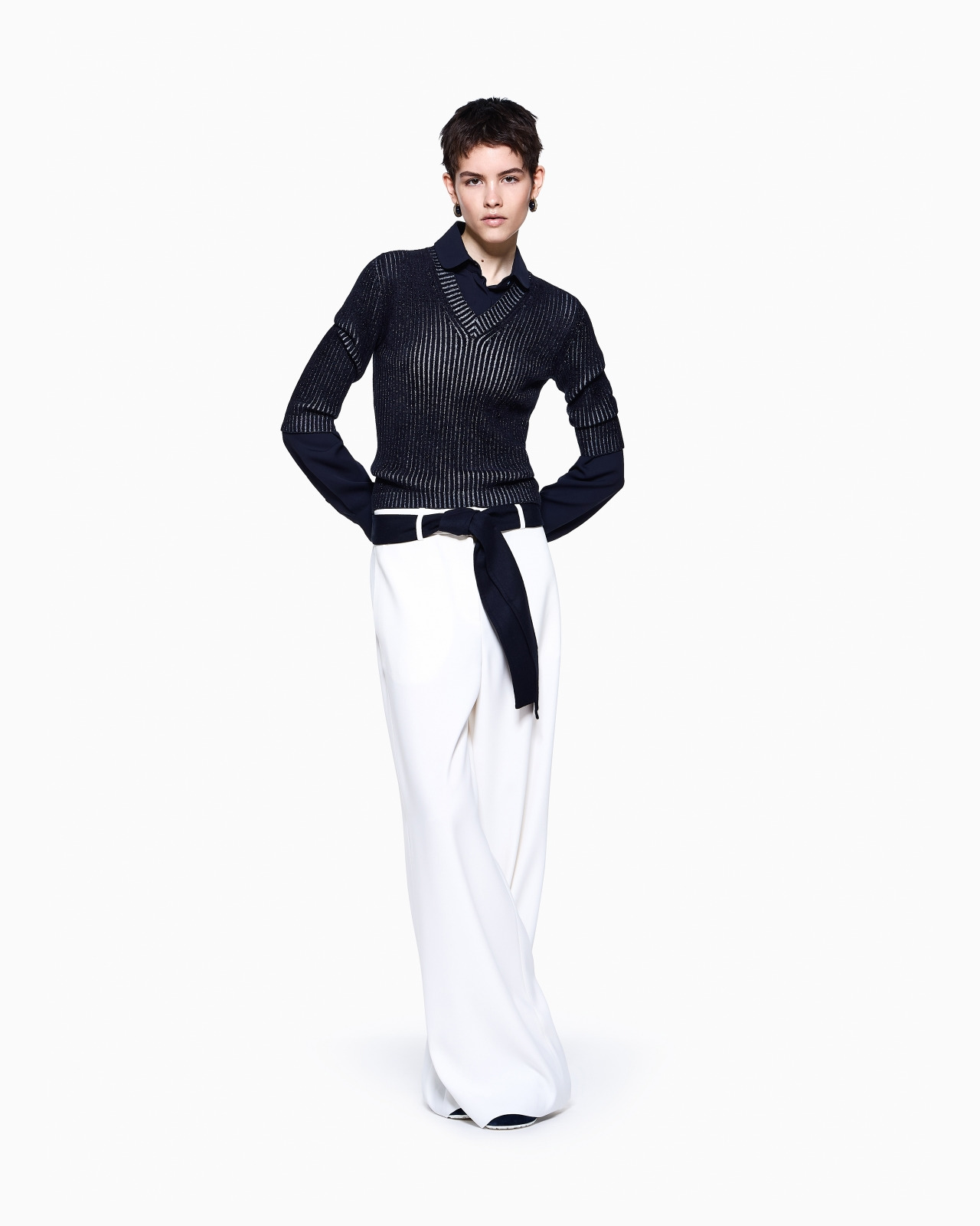 WIDE-LEG CASHMERE TROUSERS - 6