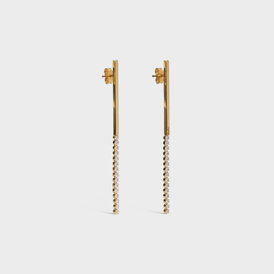 CELINE Edwige Earrings in Brass with Gold finish and Crystals outlook