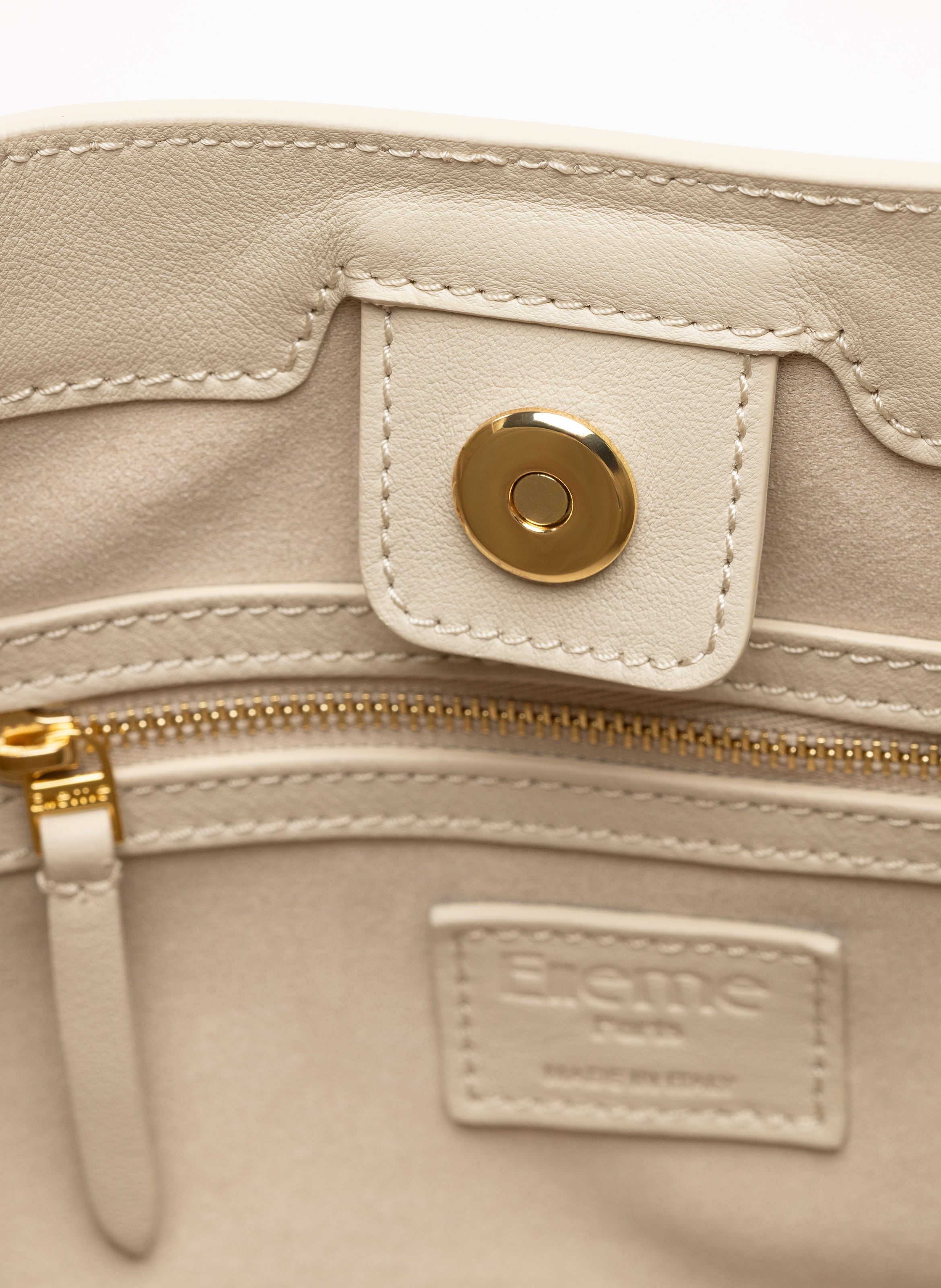 Dimple Tote Leather Sesame - 4