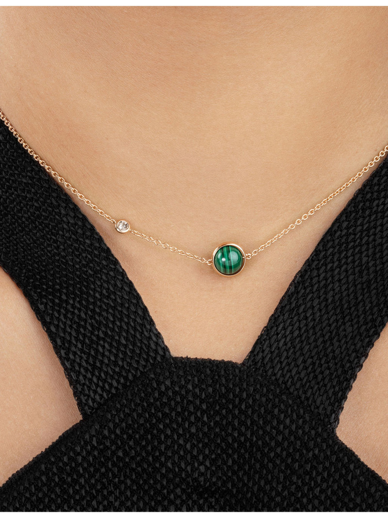 Piaget Possession 18ct Rose-Gold, Malachite And 0.05ct Diamond Necklace outlook