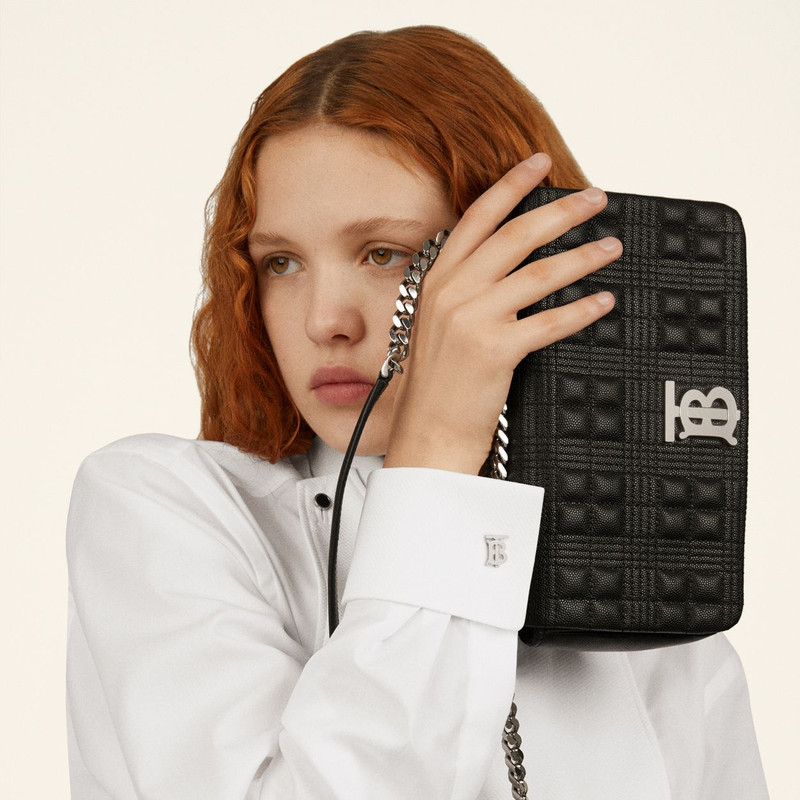 Small Quilted Grainy Leather Lola Bag 13