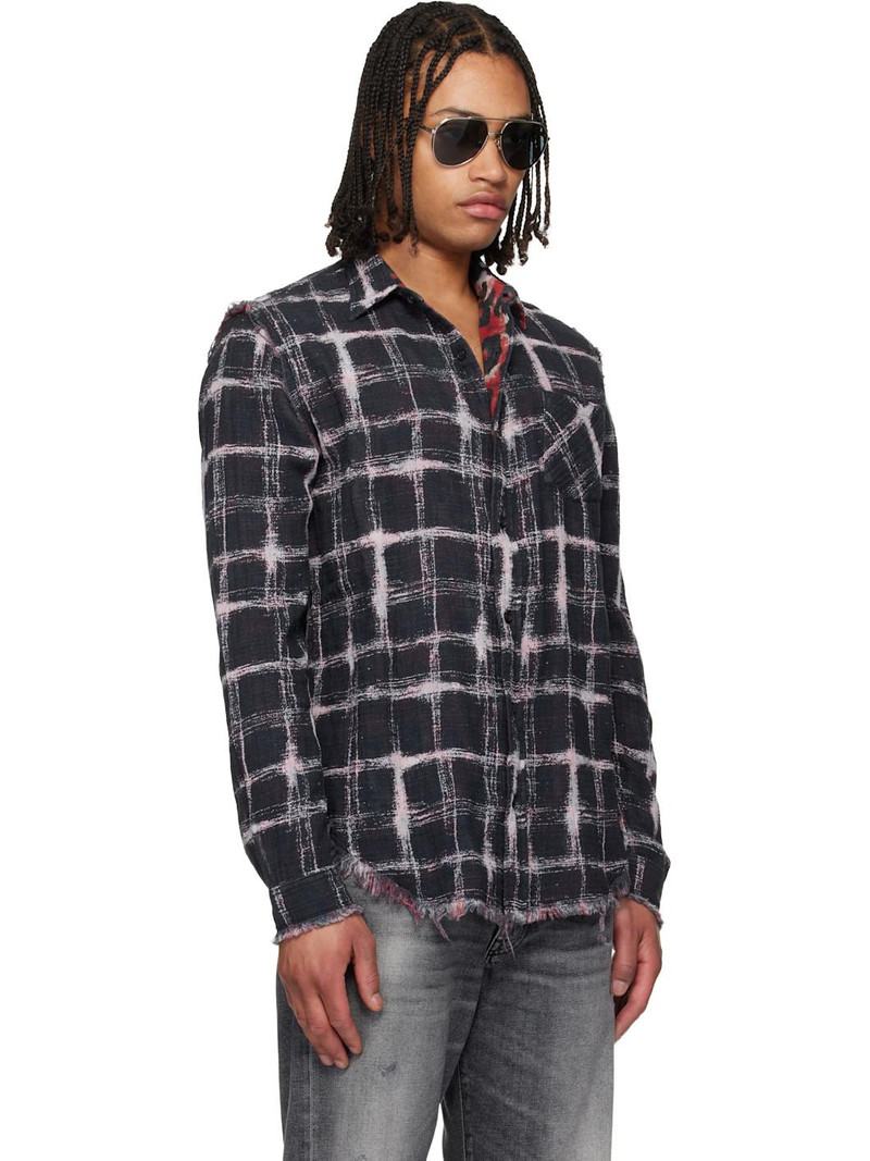 Black Shredded Seam Reversible Shirt 2