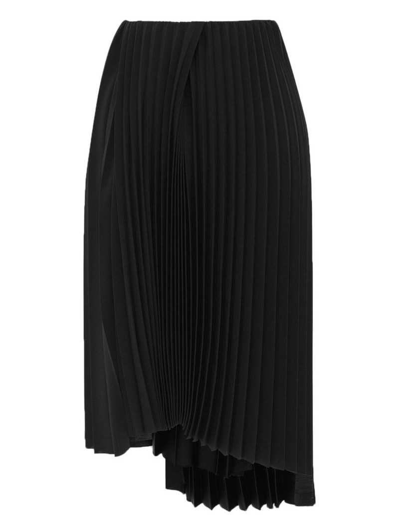 SAINT LAURENT asymmetrical pleated midi skirt outlook