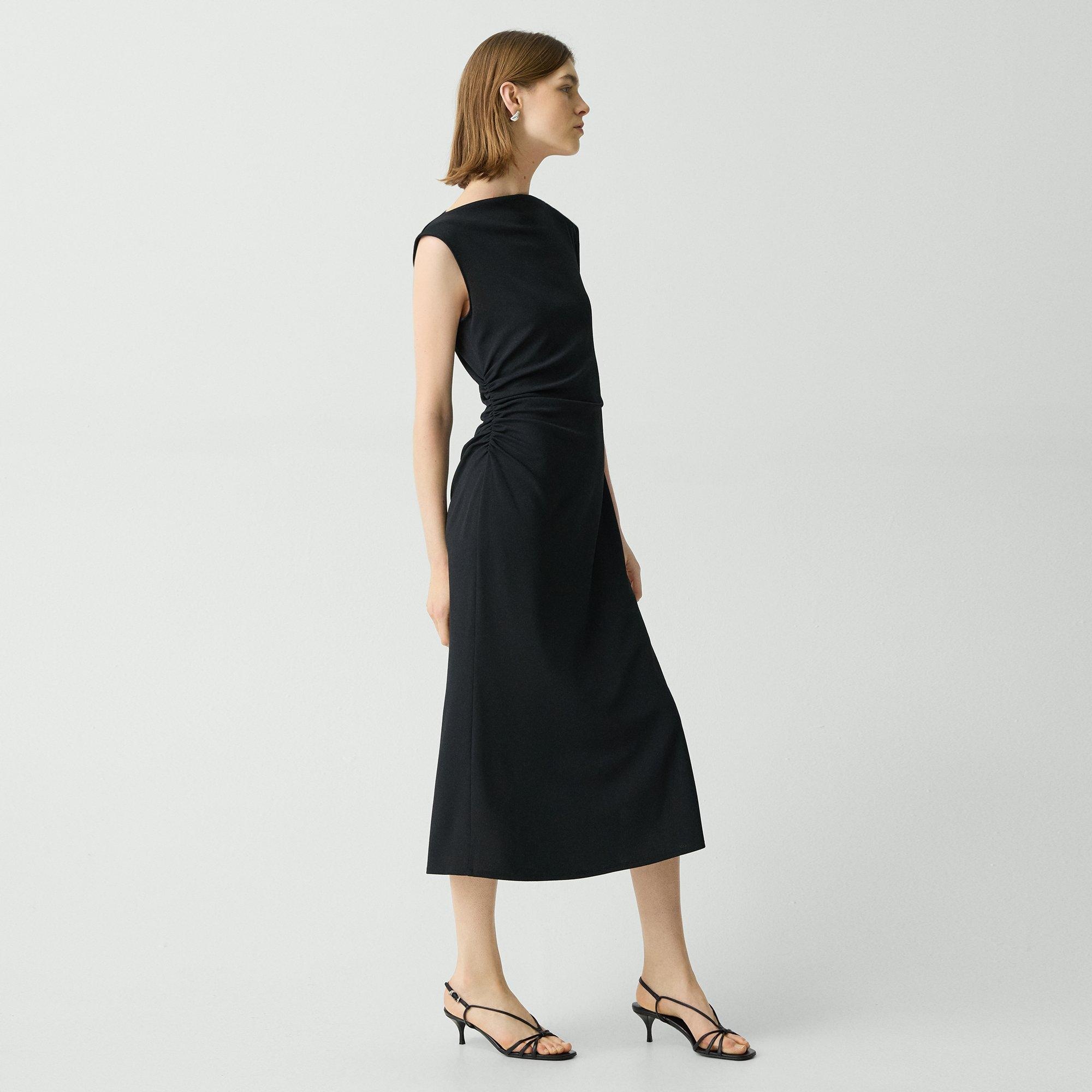 Draped Sweater Dress in Crepe Jersey - 3