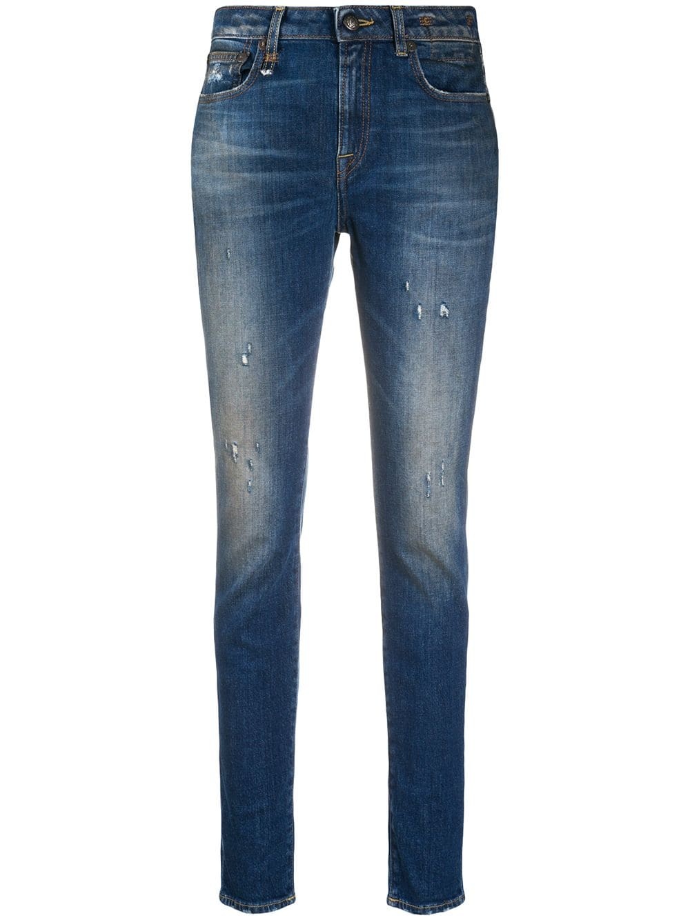 distressed skinny jeans - 1