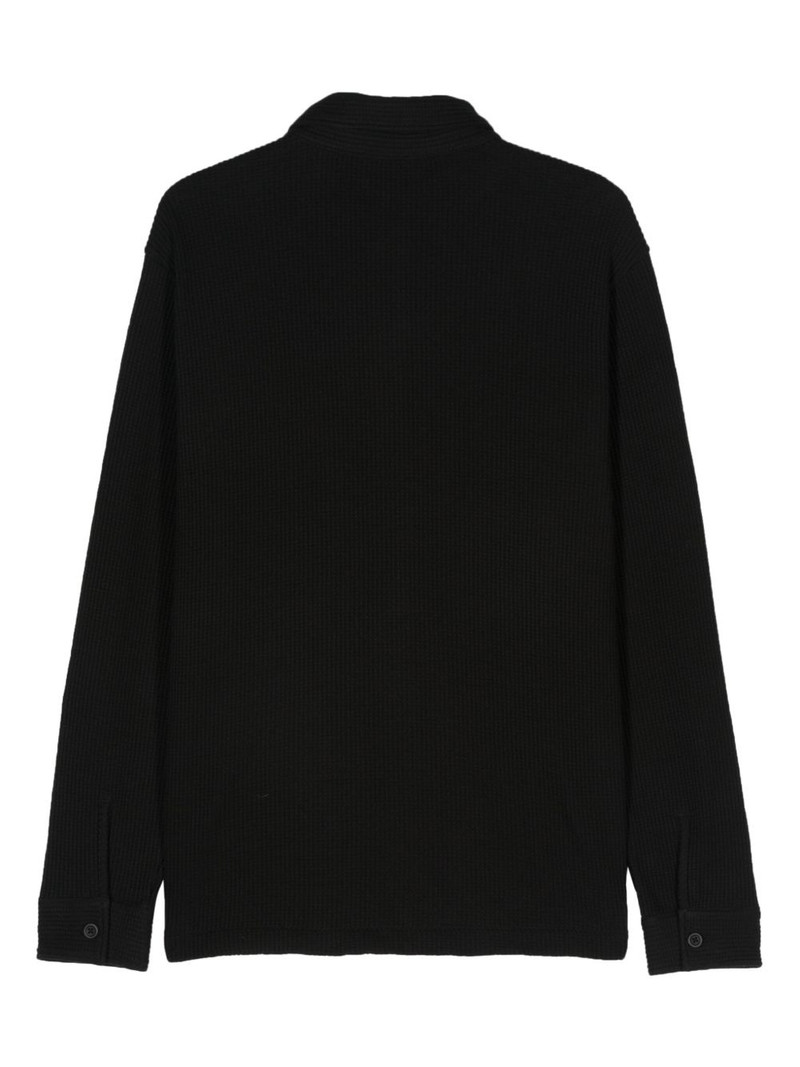 Vince chunky waffle-knit shirt jacket outlook