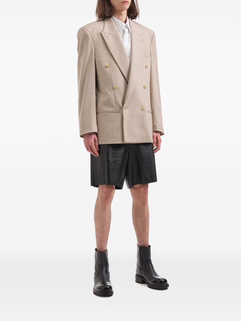 HED MAYNER double-breasted pinstripe blazer outlook