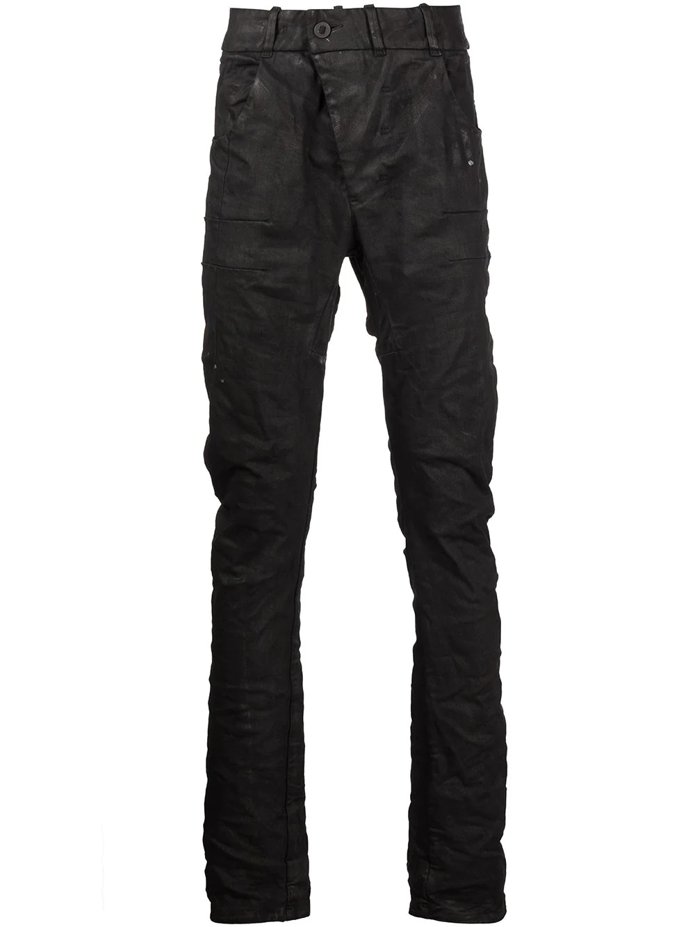 asymmetric-front skinny trousers - 1