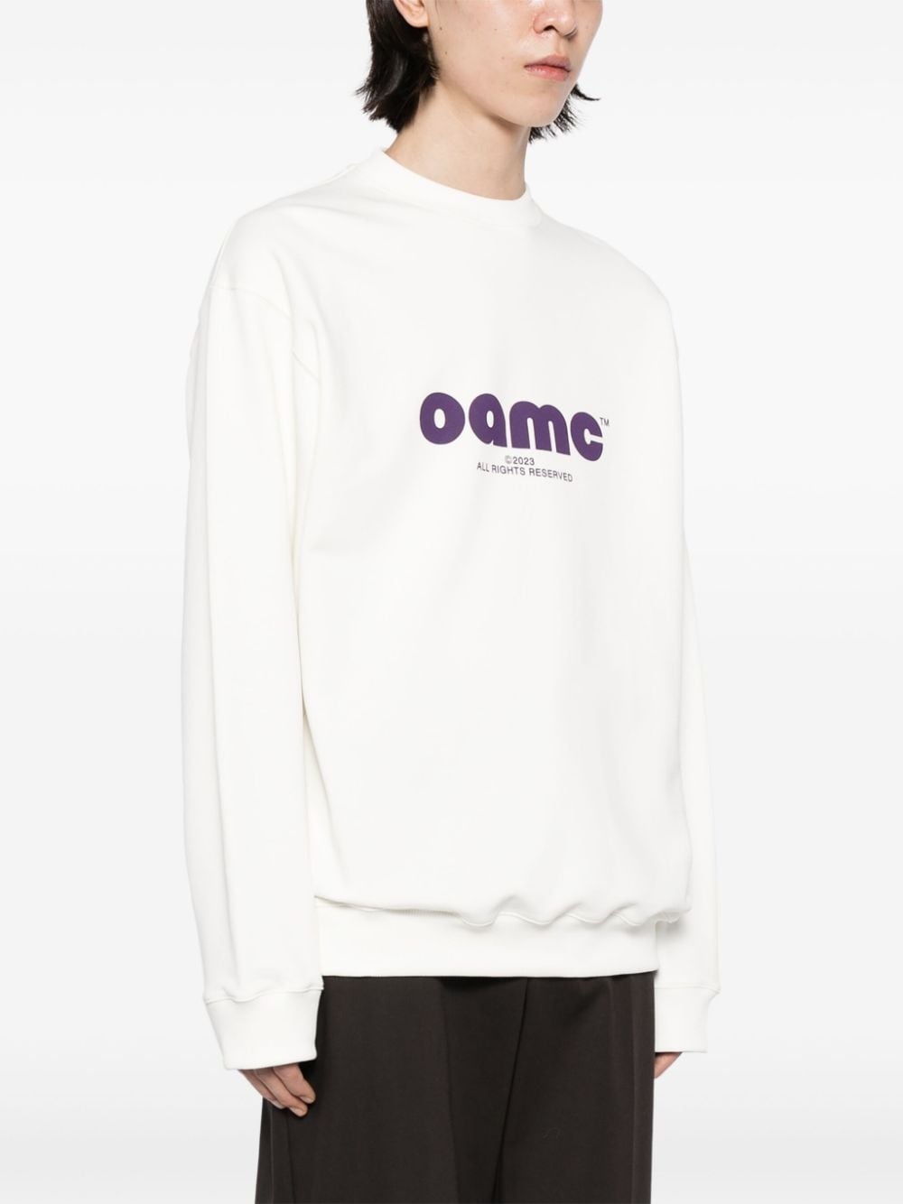 logo-print crew-neck sweatshirt - 3