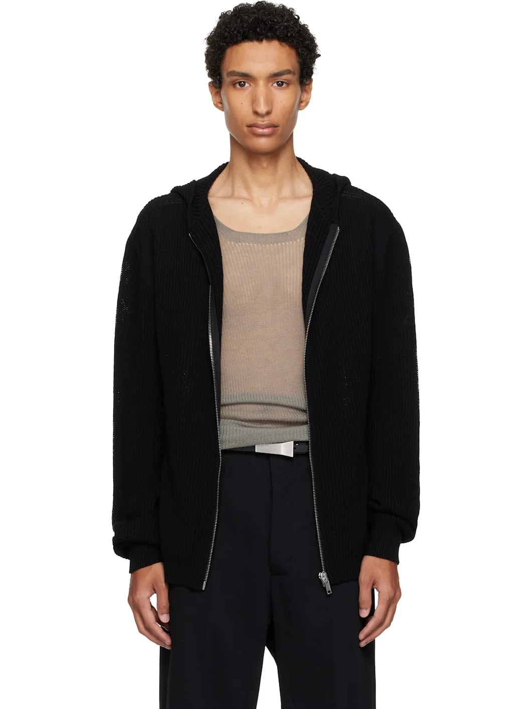Black Tower Zipped Hoodie - 1