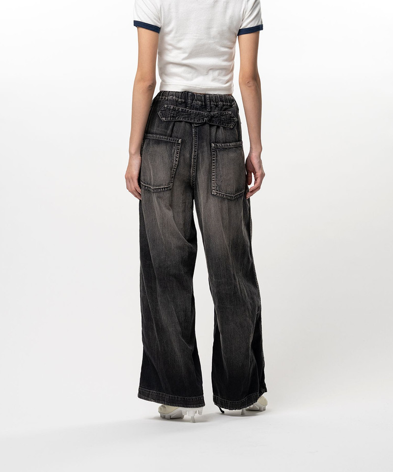 Light Denim Wide Pants 6