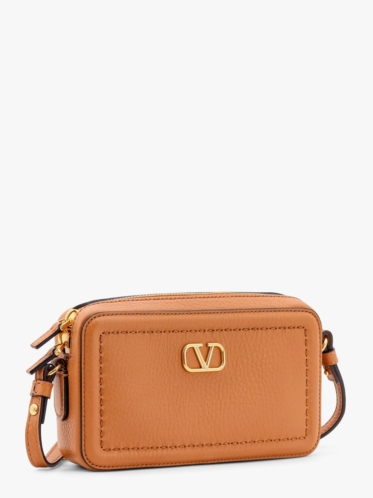 Valentino Garavani Valentino Garavani Alltime Leather Shoulder Bag With Vlogo Signature Detail - 3