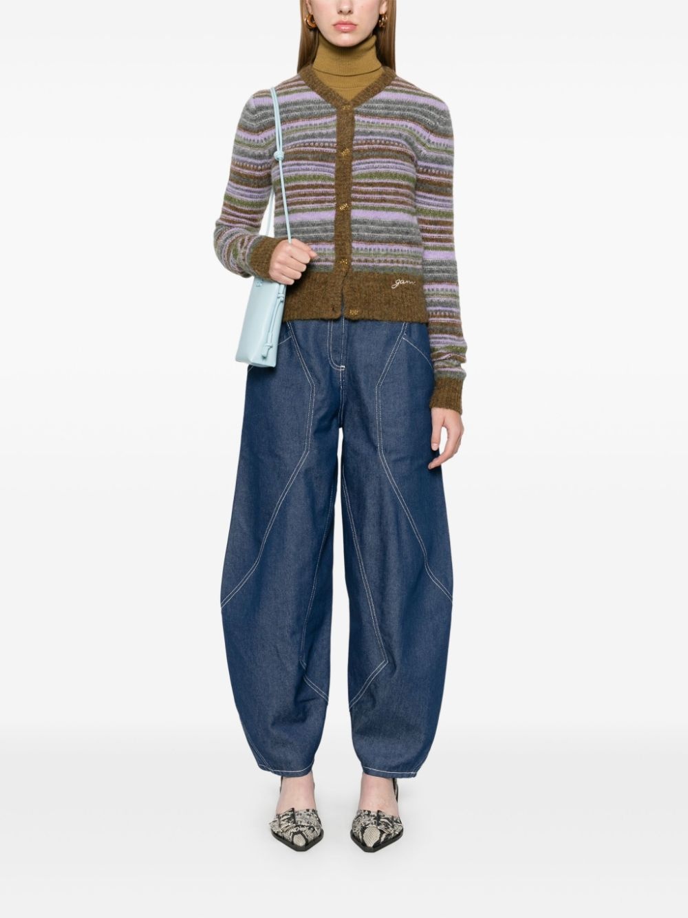 striped cardigan - 2