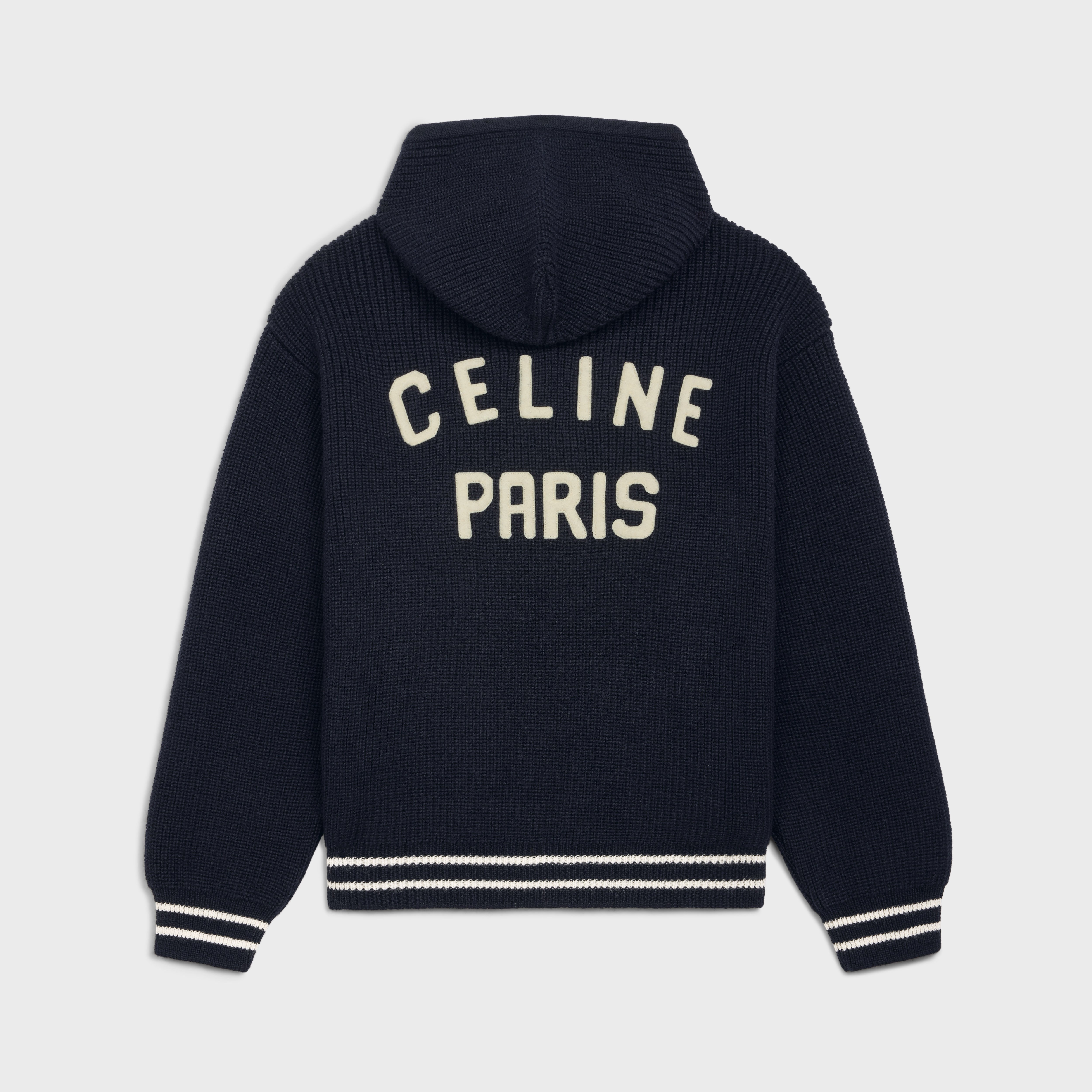 college hooded sweater in wool - 2