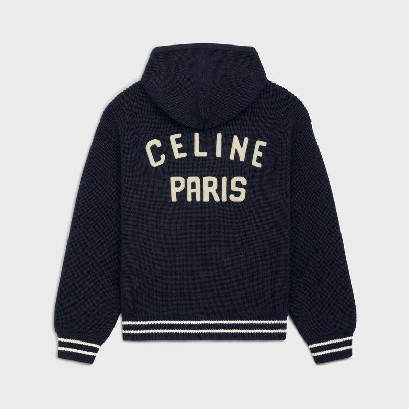 CELINE college hooded sweater in wool outlook