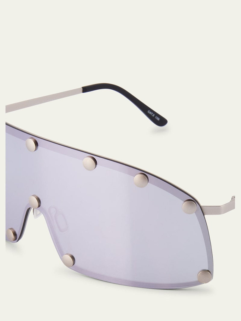 Rick Owens Men's Steel Shield Sunglasses outlook