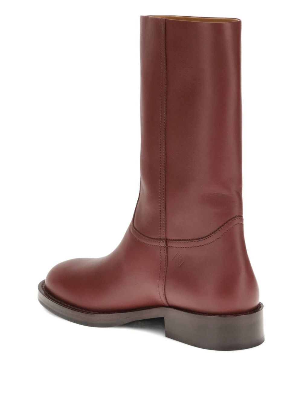 leather mid-calf boots - 3