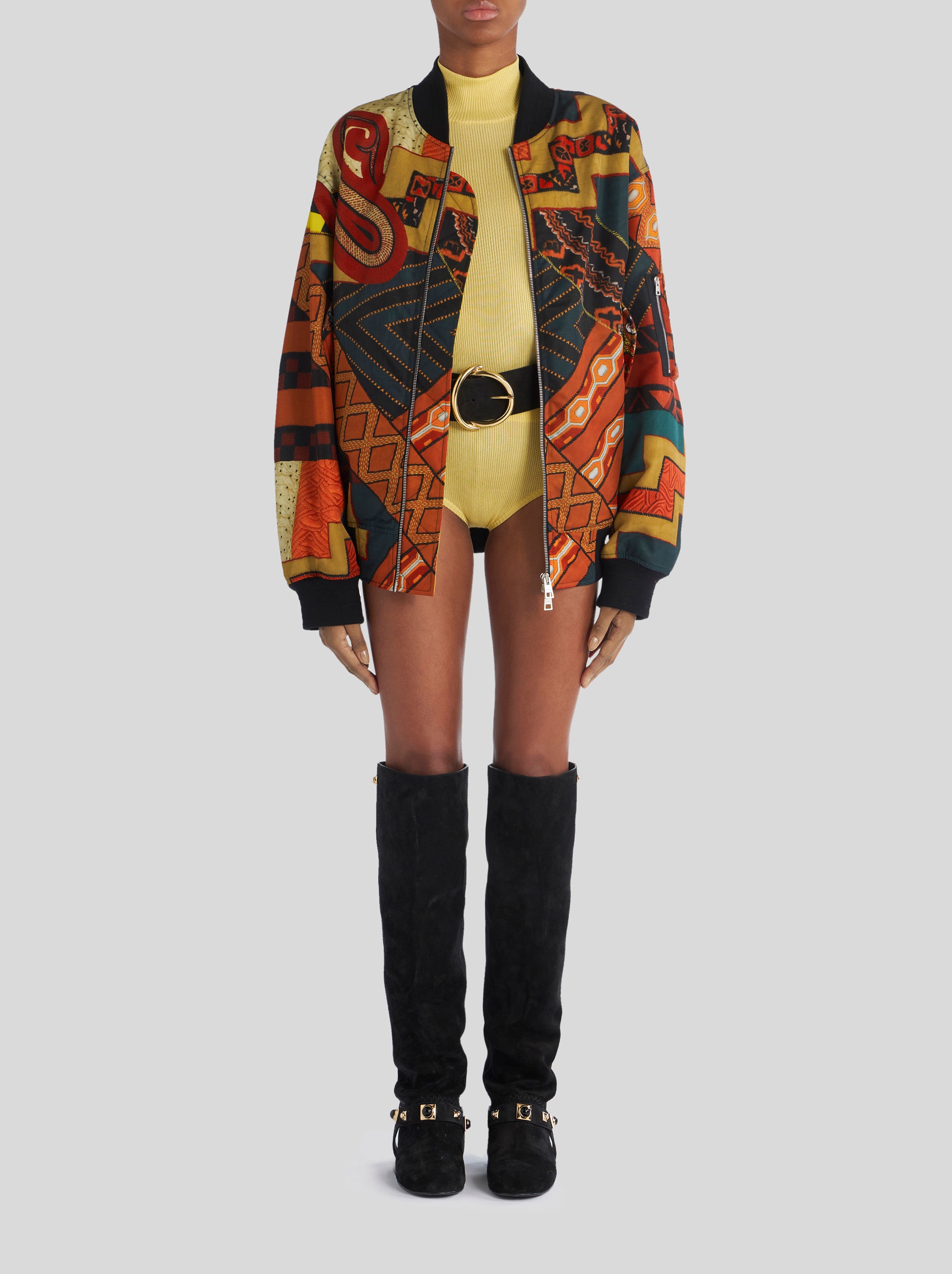 Etro PATCHWORK BOMBER WITH GEOMETRICC PATTERNS | REVERSIBLE