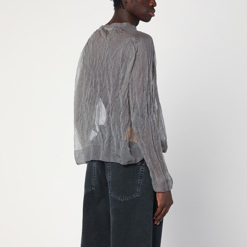 Our Legacy Semi-Transparent Grey Sweater In Silk Blend Men - 2