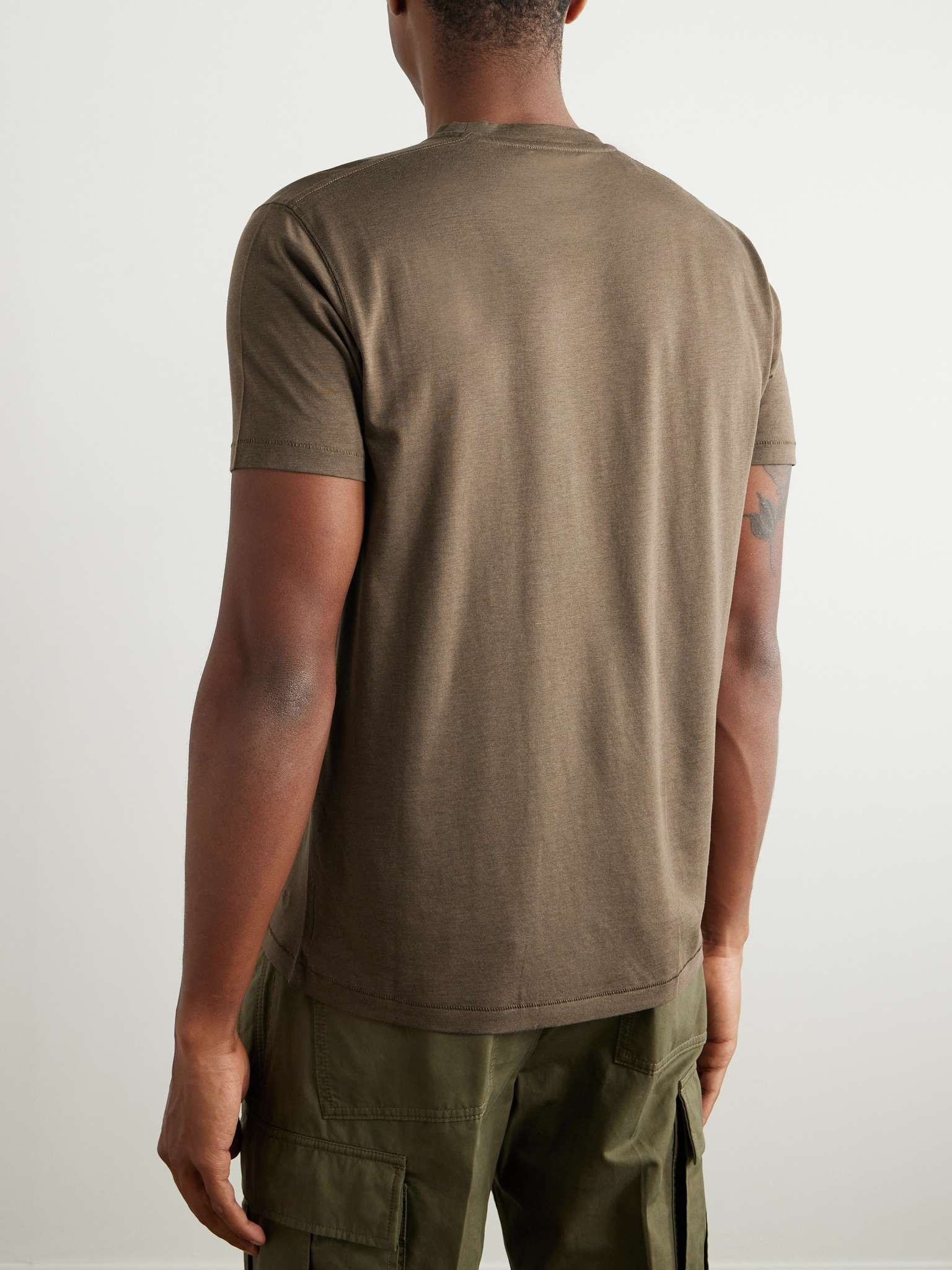 Slim-Fit Lyocell and Cotton-Blend Jersey T-Shirt - 4