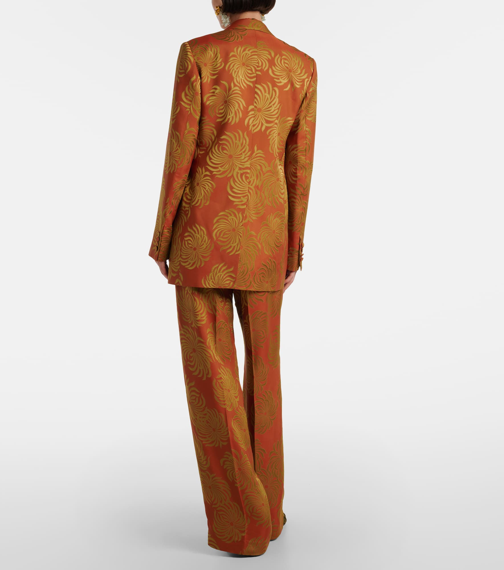Floral jacquard blazer - 3