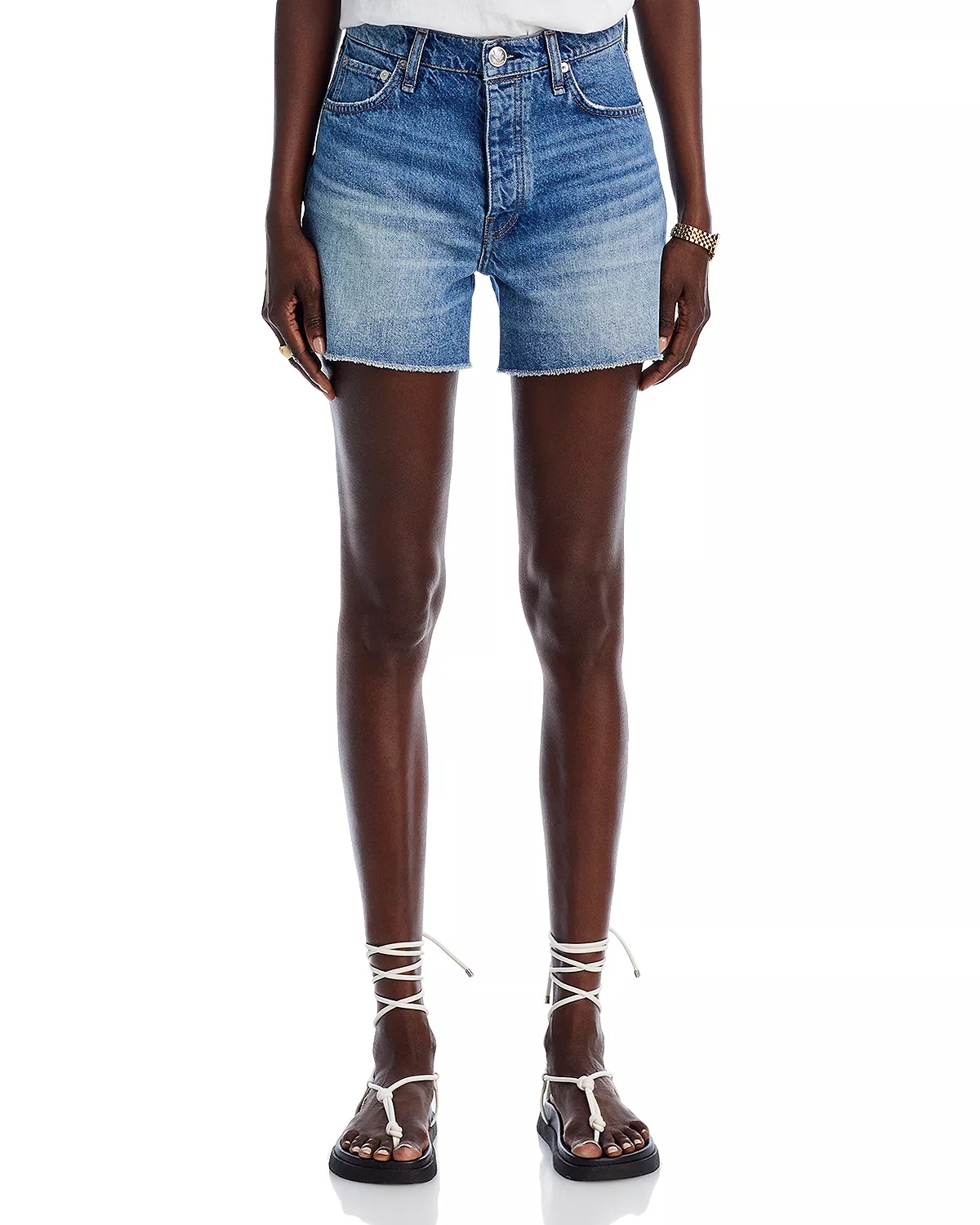 Vintage Cuff Off Denim Shorts in Noelle - 7