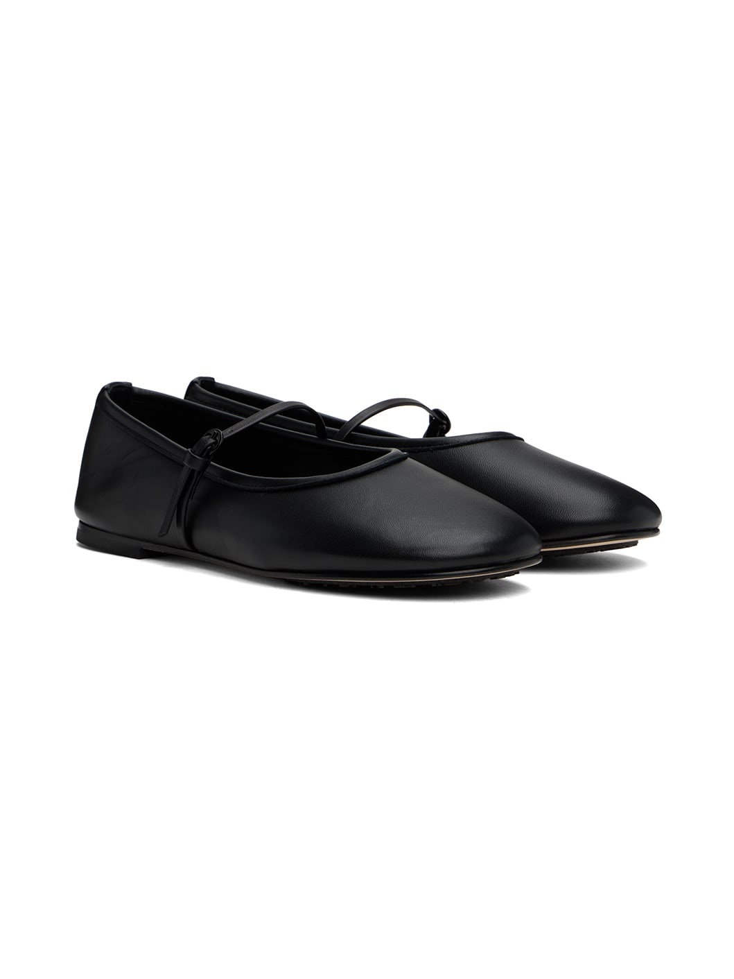 Black Balla Strap Ballerina Flats - 4