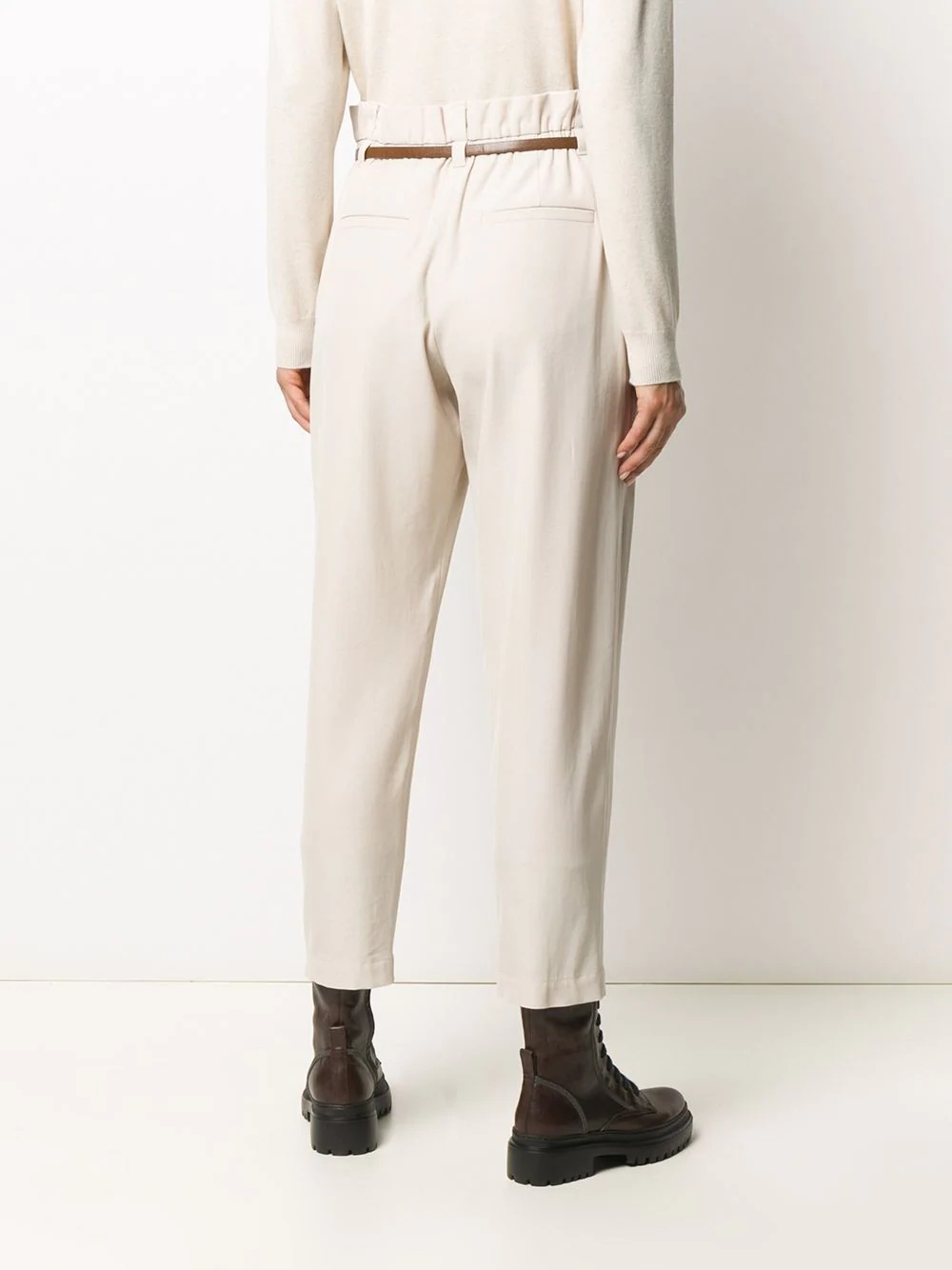 high-waisted tapered trousers - 4