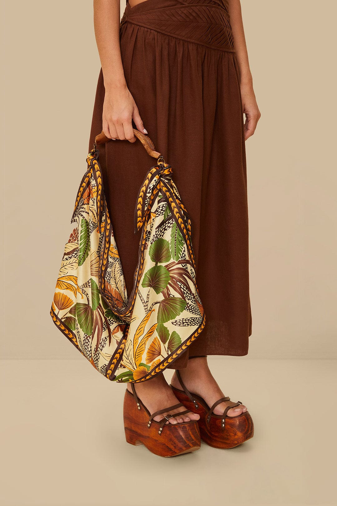 Foliage Sketch Scarf Tote Bag - 5
