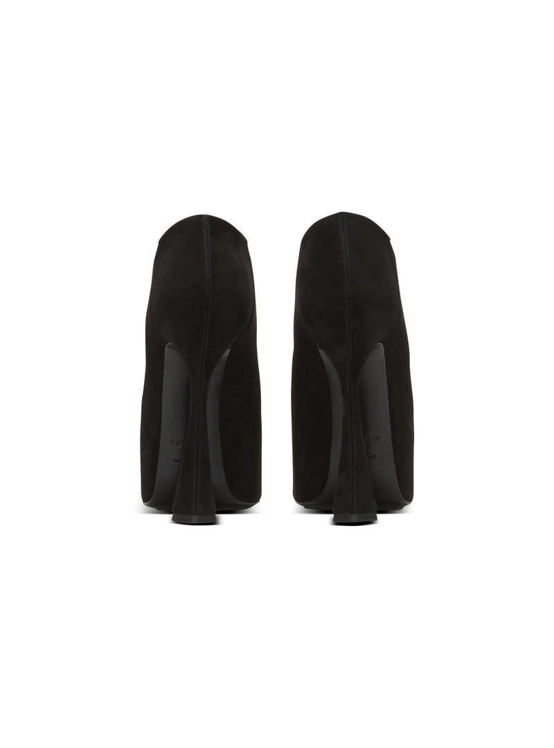 Eden platform pumps in suede 4