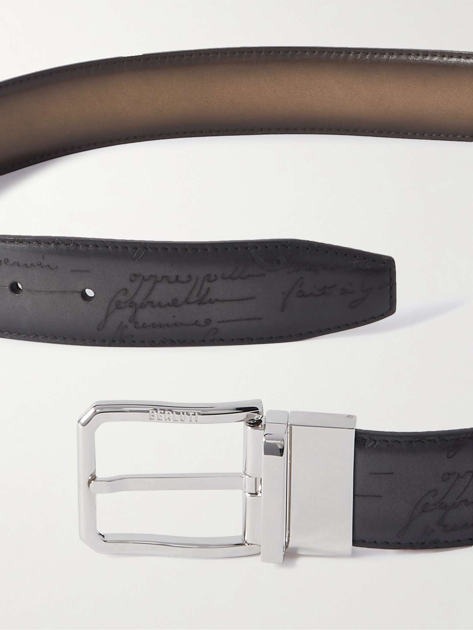 Scritto 3.5cm Reversible Venezia Leather Belt - 2